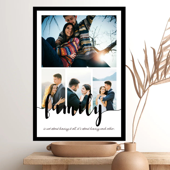 Family Photo Wall Art – Custom 4 Image Collage