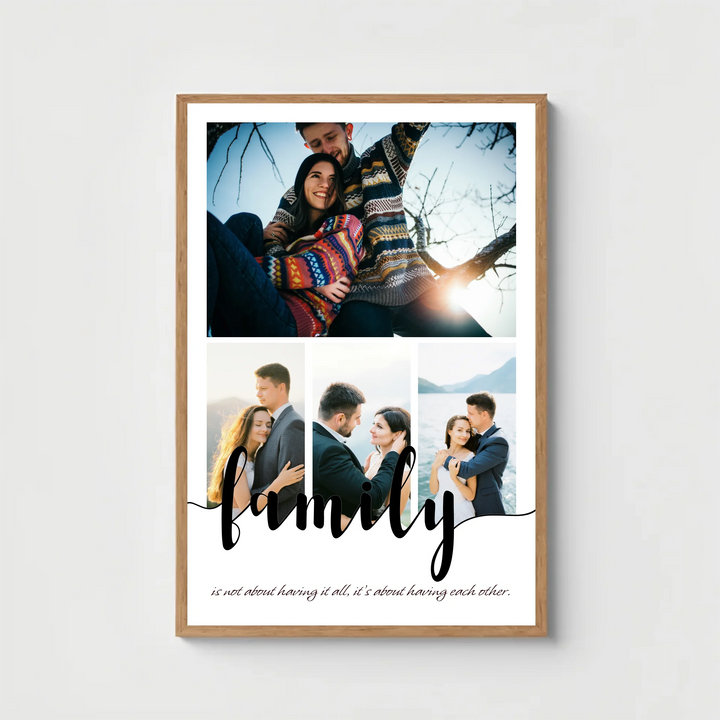 Family Photo Wall Art – Custom 4 Image Collage