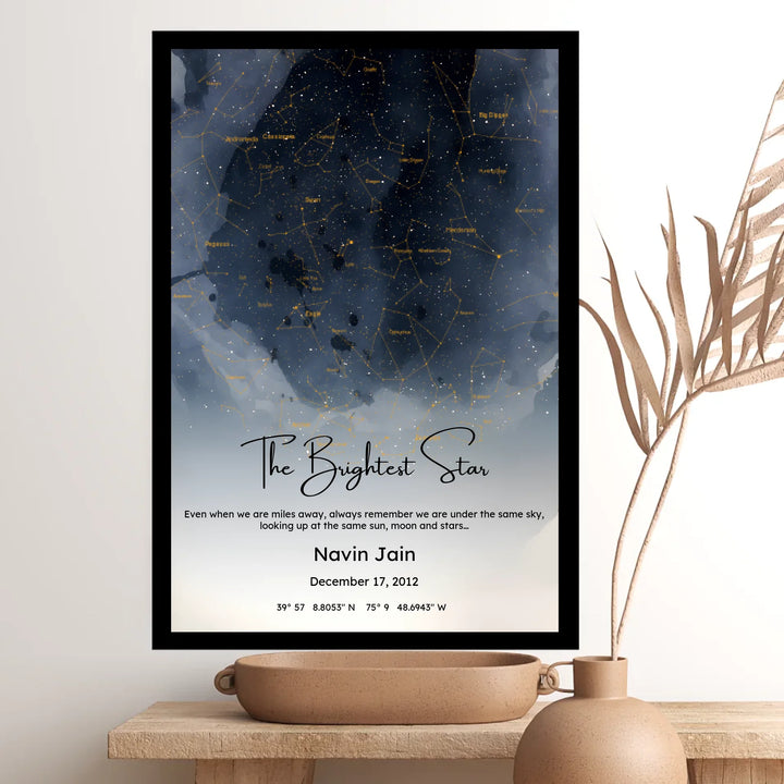 Personalised Constellation Map – Custom Date & Location Star Chart