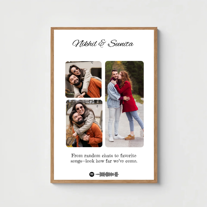 Personalized Spotify Frame with Photo Collage & Song Code