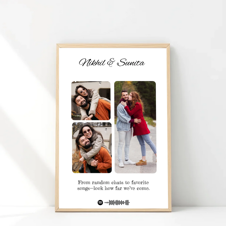 Personalized Spotify Frame with Photo Collage & Song Code