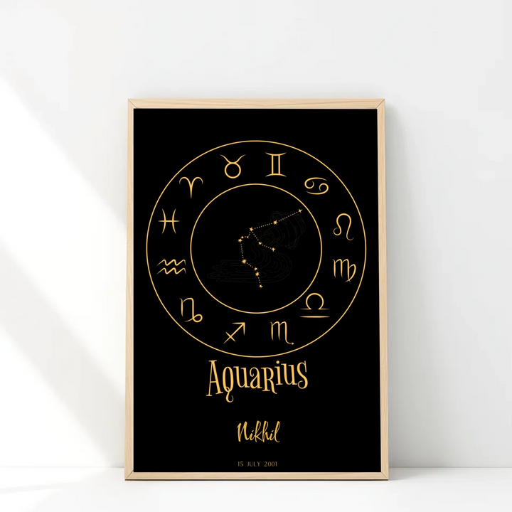 Stars Aligned – Custom Zodiac Constellation Map Print