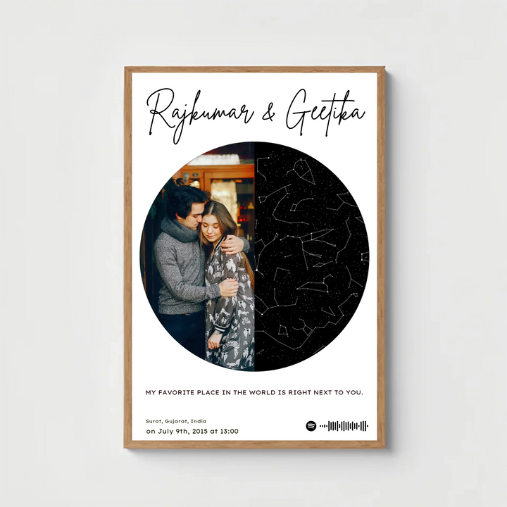 Star Map & Photo Frame – Personalized Wall Art Just for You