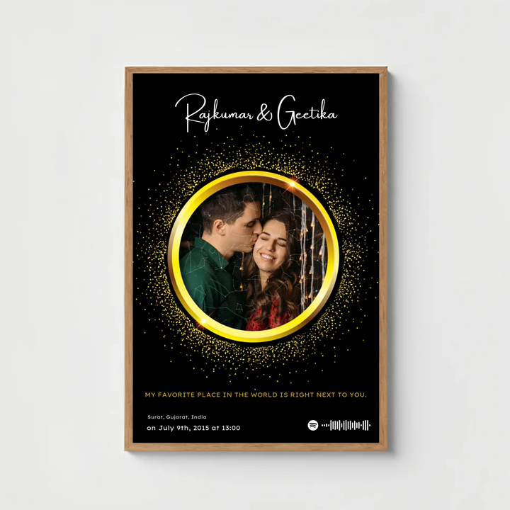 Personalized Star & Song Frame with Your Picture