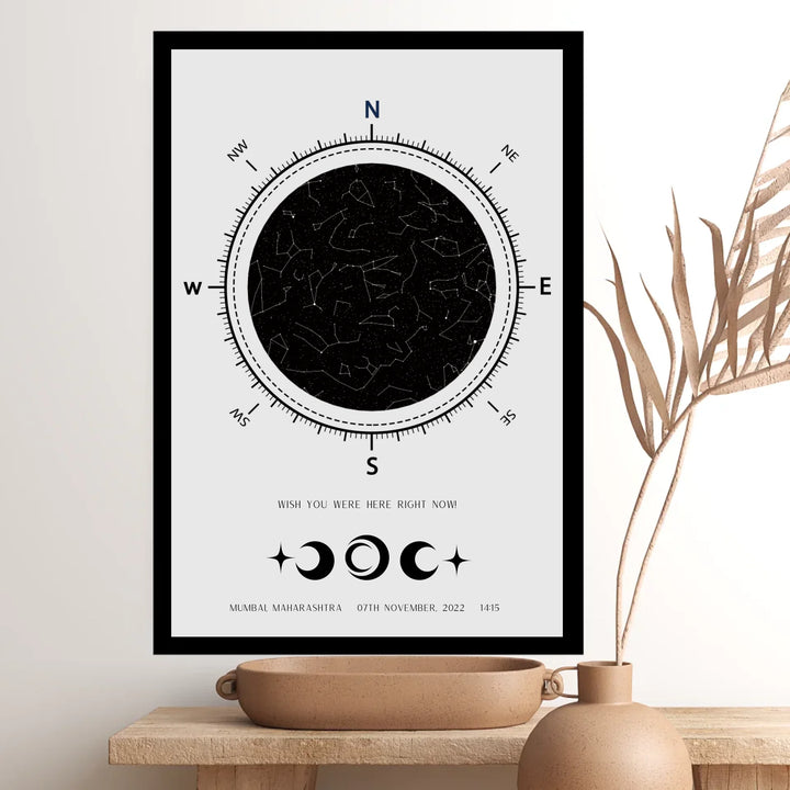 Personalized Star Map in Classic Style for Your Desk