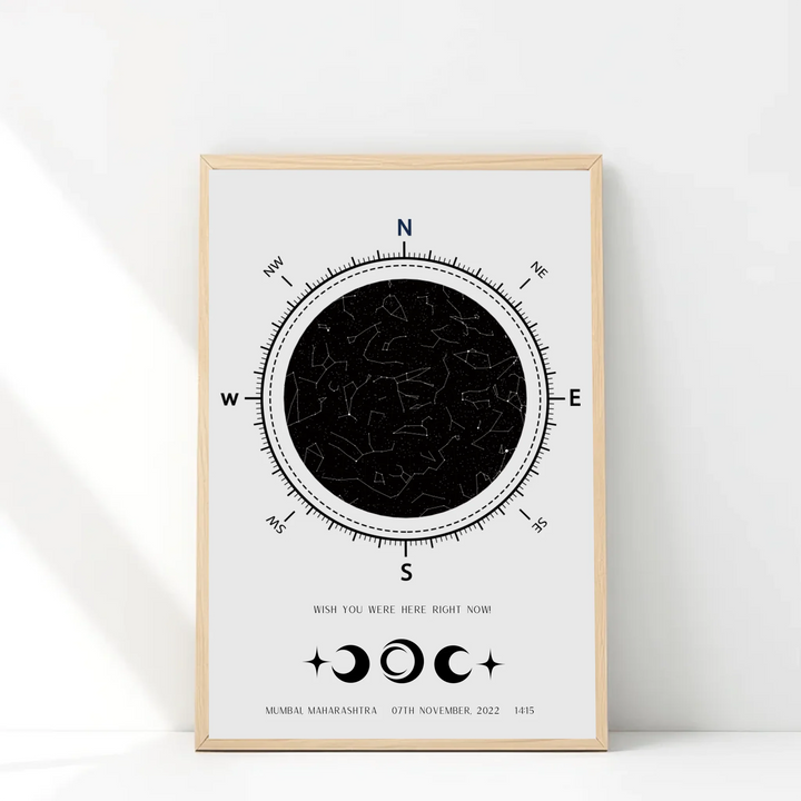Personalized Star Map in Classic Style for Your Desk