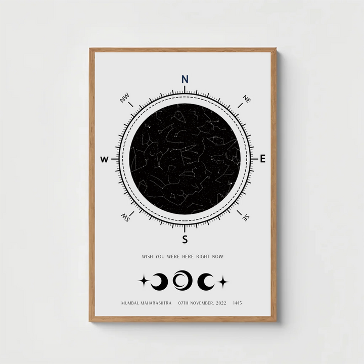 Personalized Star Map in Classic Style for Your Desk