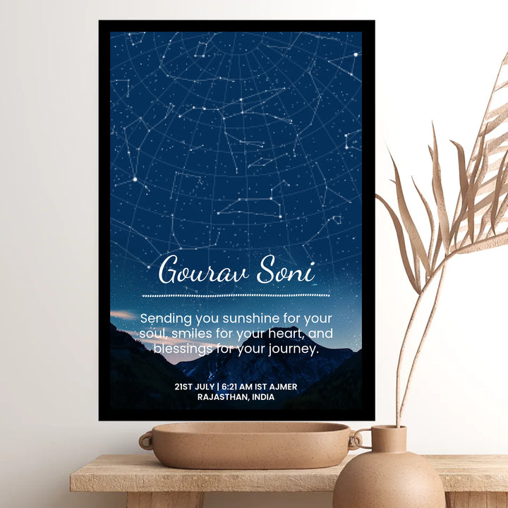 Our Love Begins Here – Personalized Photo & Live Map Print