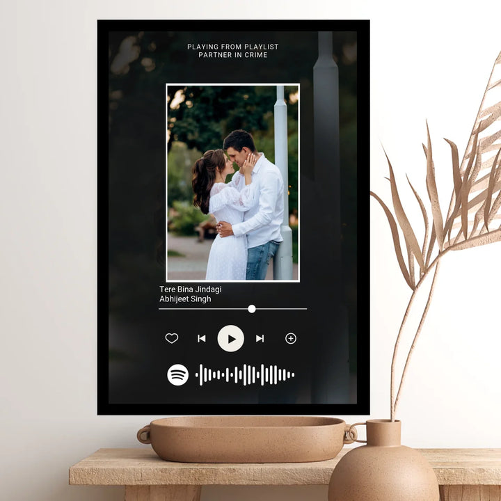 Personalised Music Plaque – Blurred Image Background