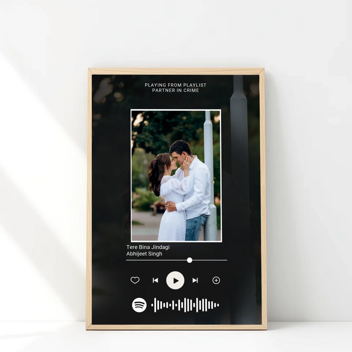 Personalised Music Plaque – Blurred Image Background