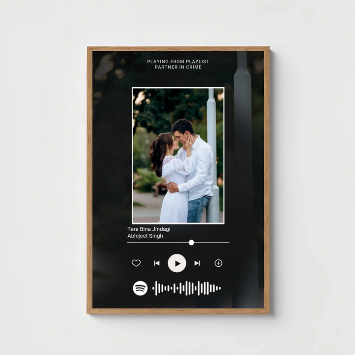 Personalised Music Plaque – Blurred Image Background