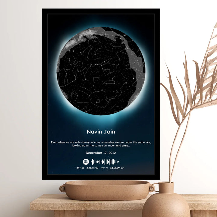 Personalised Star Map with Spotify Song Code