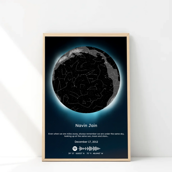 Personalised Star Map with Spotify Song Code