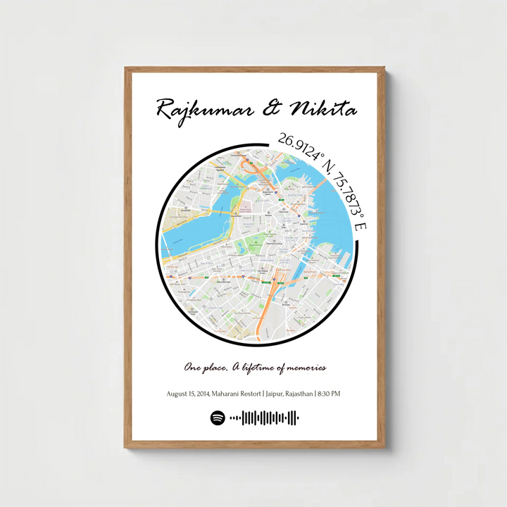 Personalised Long Distance Map Frame – A Perfect Gift
