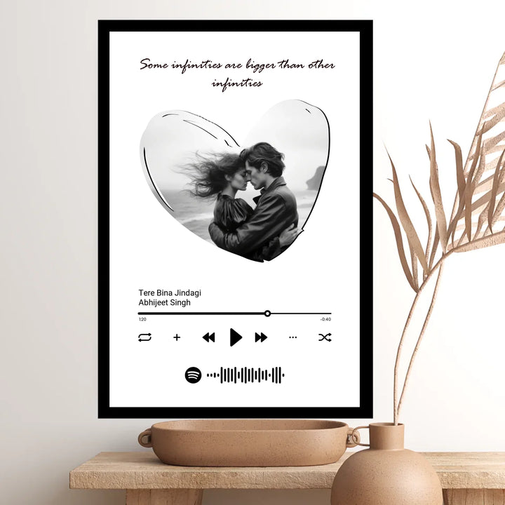 Personalised Heart Frame with Music Plaque