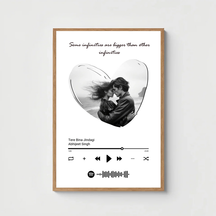 Personalised Heart Frame with Music Plaque