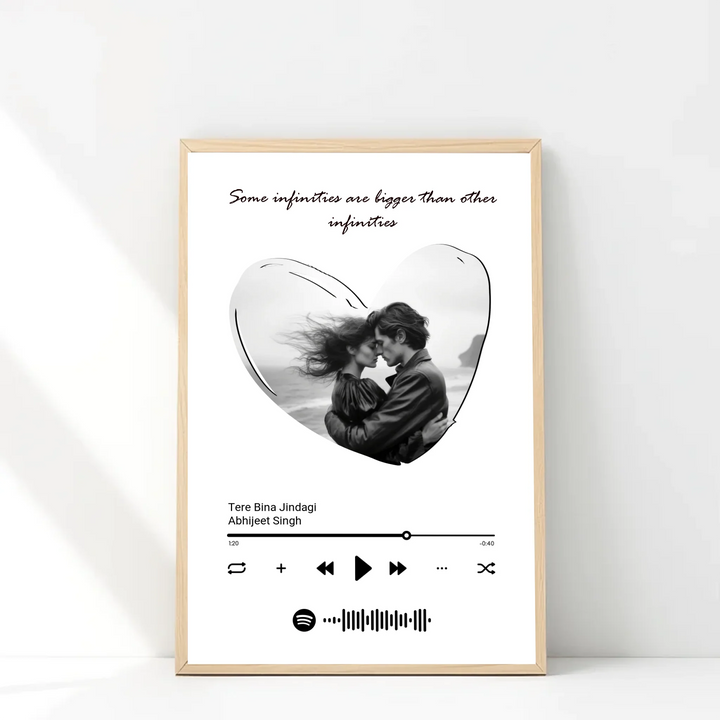 Personalised Heart Frame with Music Plaque