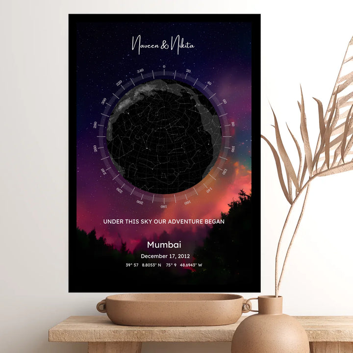 Personalised Zodiac and Star Alignment with Charming Skyline