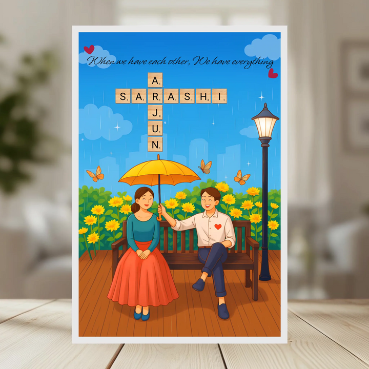 Family Crossword Puzzle Wall Frame