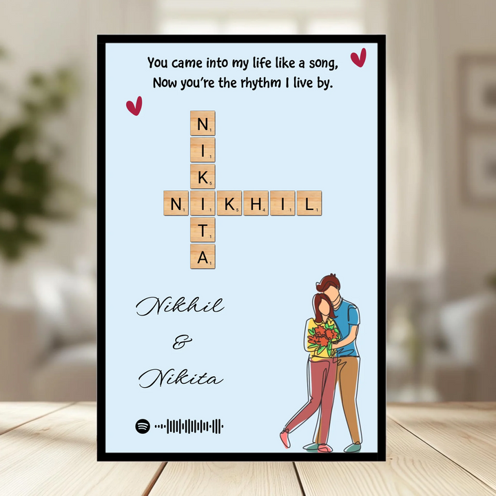 Family Crossword Wall Art – 15+ Customizable Theme Options