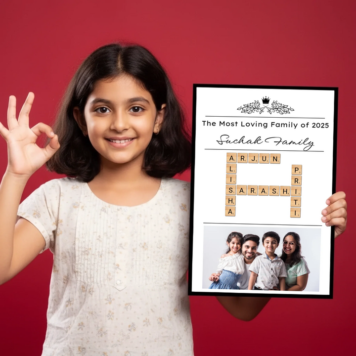 Family Crossword Wall Art – 15+ Customizable Theme Options