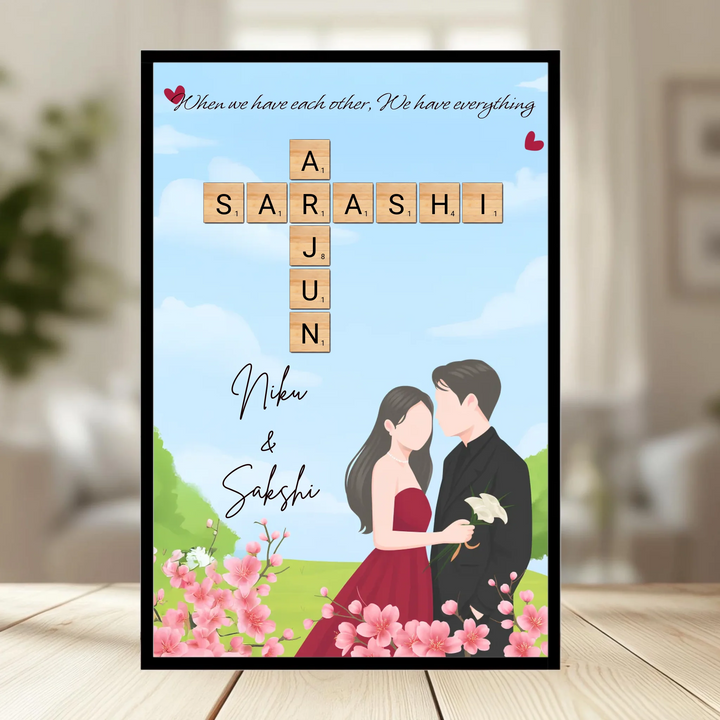 Family Crossword Wall Art – 15+ Customizable Theme Options