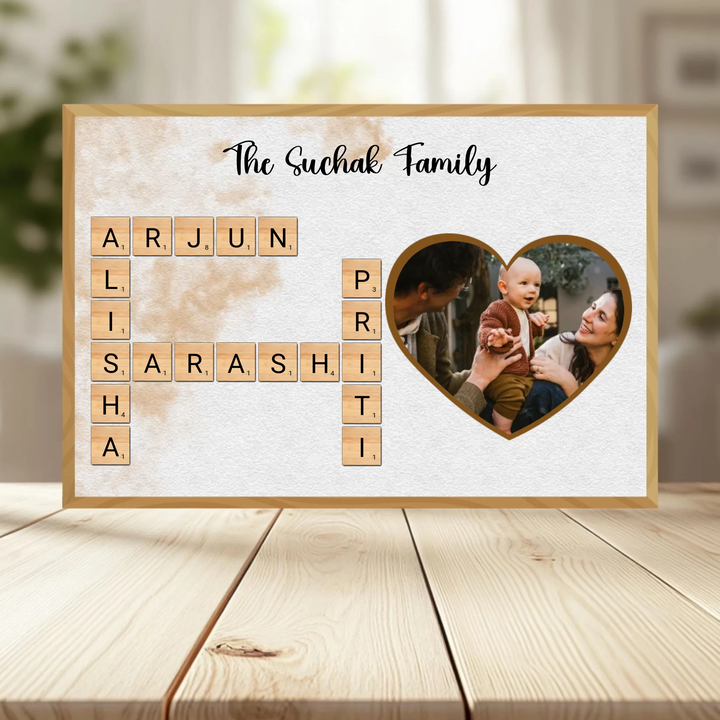 Family Crossword Wall Art – 15+ Customizable Theme Options