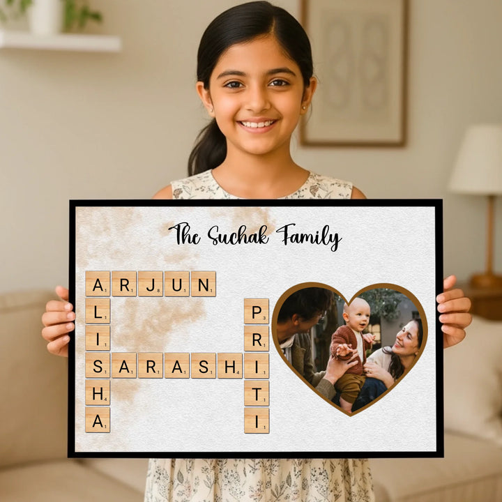 Family Crossword Wall Art – 15+ Customizable Theme Options