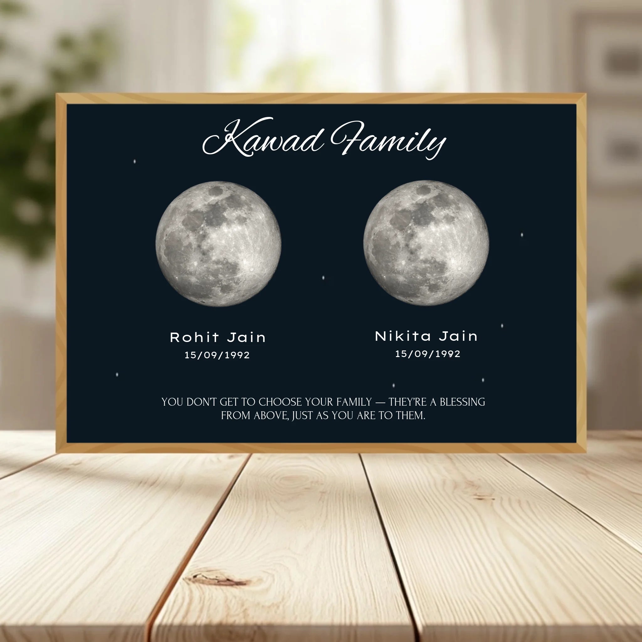 Family Crossword Puzzle Wall Frame wooden frame _ Wood horizontal
