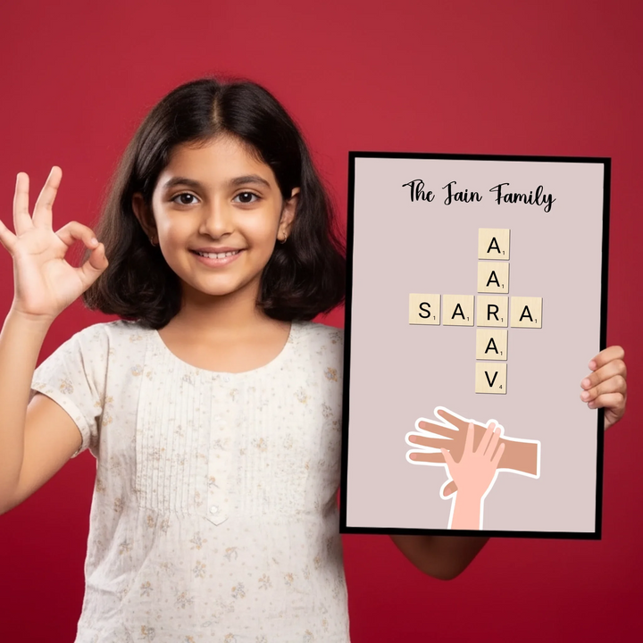 Family Crossword Wall Art – 15+ Customizable Theme Options