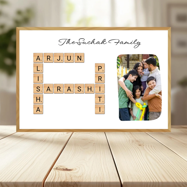 Family Crossword Wall Art – 15+ Customizable Theme Options