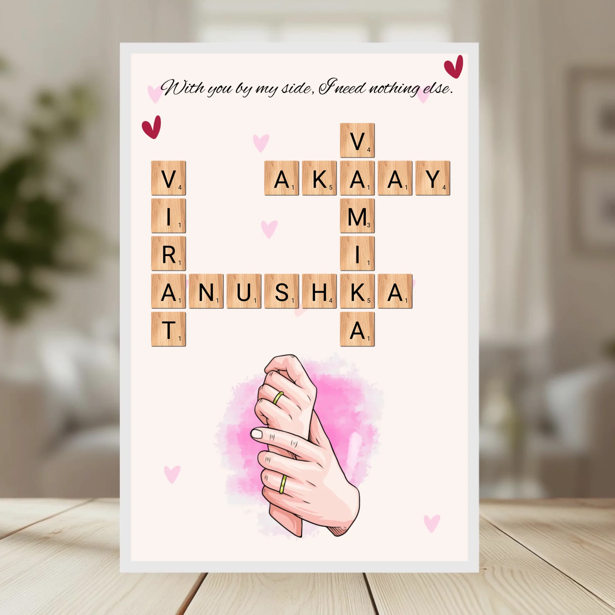 Family Crossword Puzzle Wall Frame