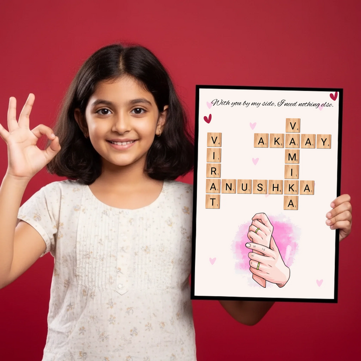 Family Crossword Wall Art – 15+ Customizable Theme Options