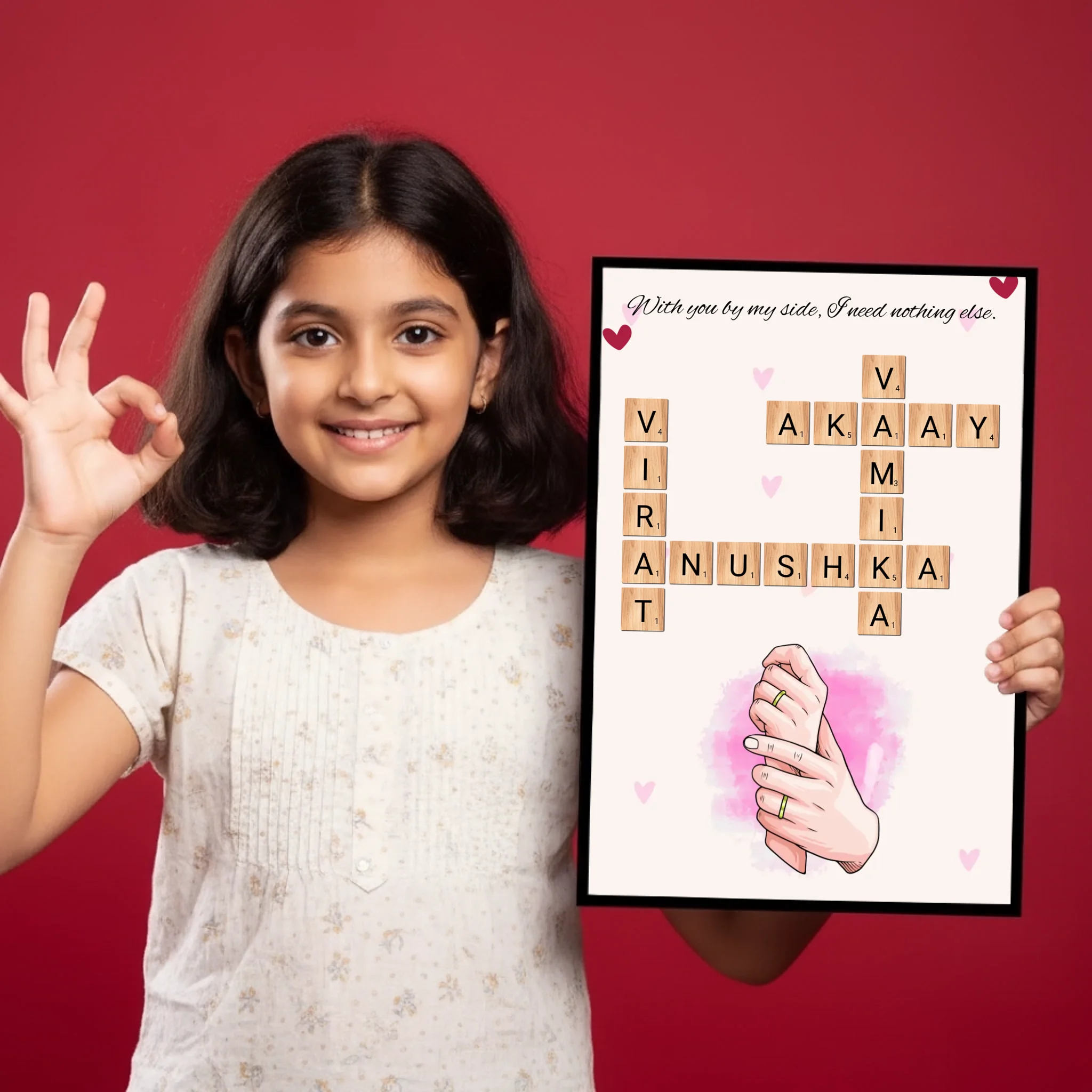 Family Crossword Puzzle Wall Frame_ mockup