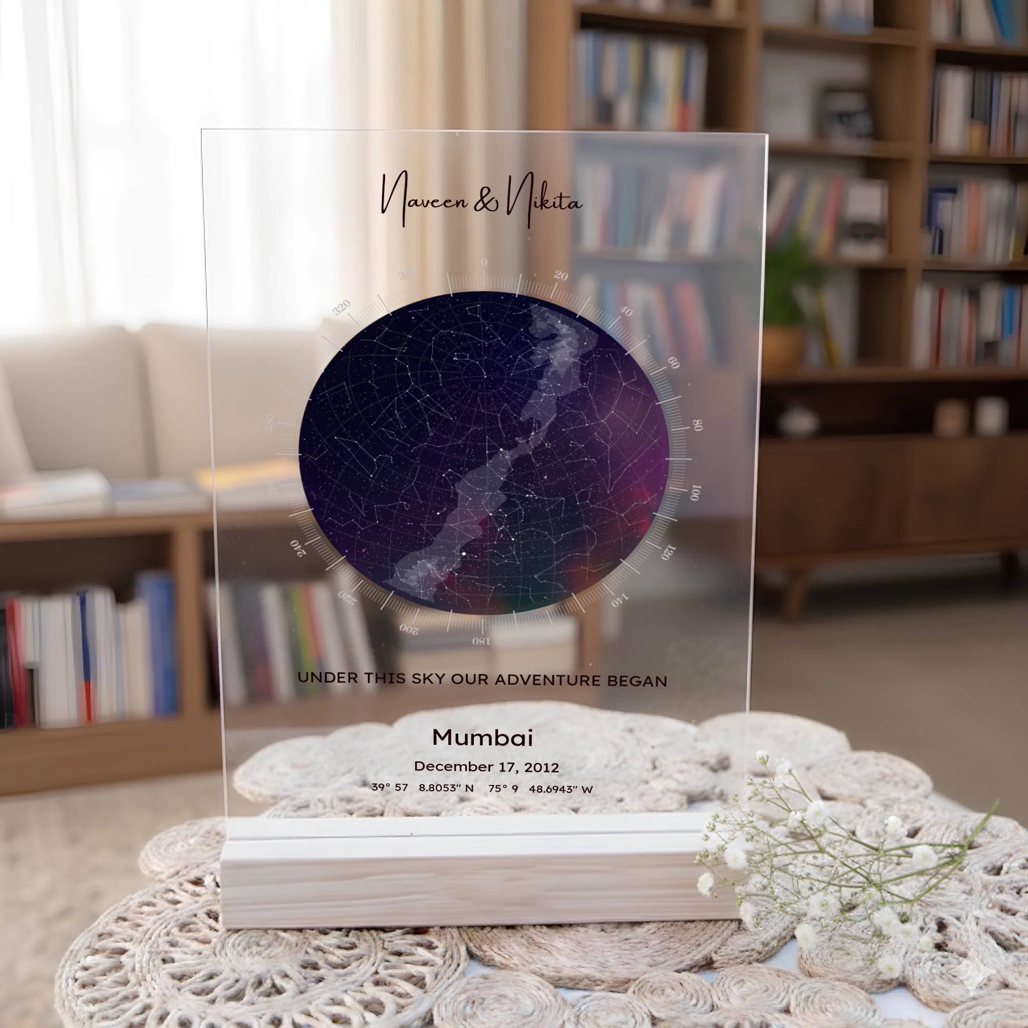 Personalised Star Map Acrylic Plaque (2)