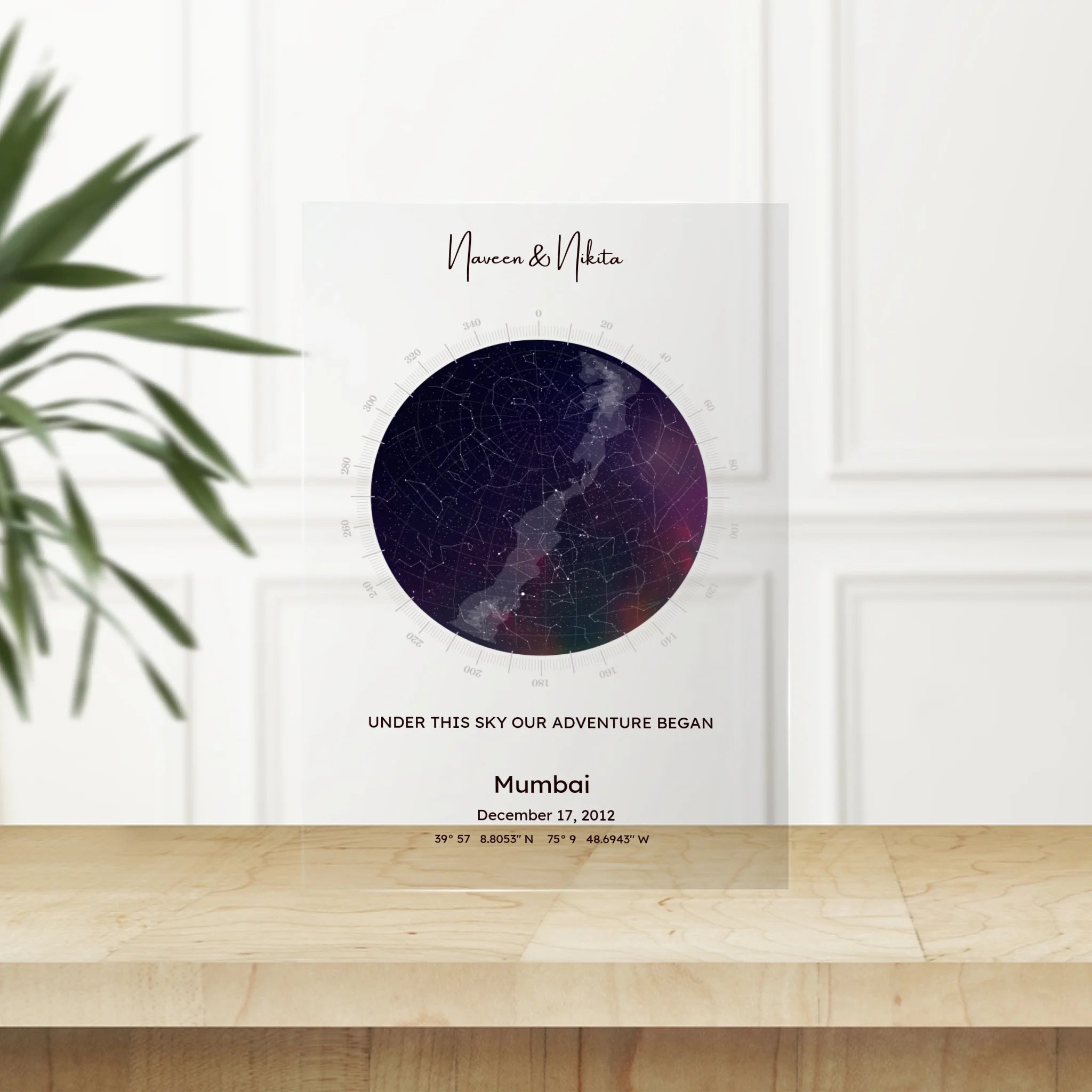 Personalised Star Map Acrylic Plaque (2)