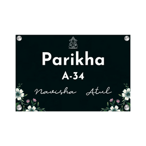 Acrylic Name Plate Grey Background 2