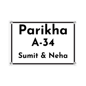 Acrylic Name Plate Grey Background 2
