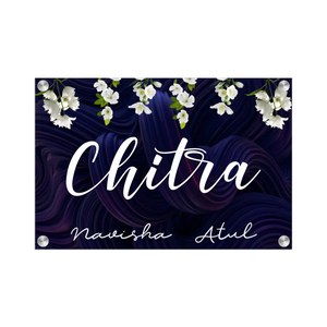Acrylic Name Plate Grey Background 2