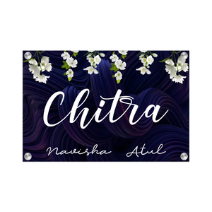 Acrylic Name Plate Grey Background 2