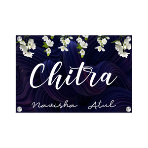 Acrylic Name Plate Grey Background 2