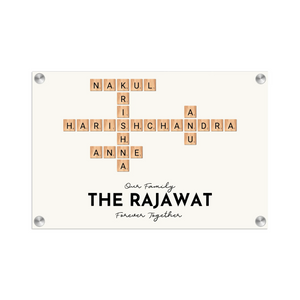 Acrylic Name Plate Grey Background 2