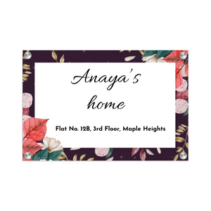 Acrylic Name Plate Grey Background 2