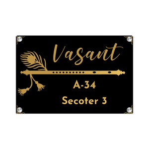 Acrylic Name Plate Grey Background 2