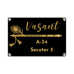 Acrylic Name Plate Grey Background 2