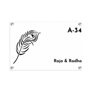 Acrylic Name Plate Grey Background 2