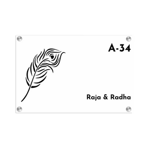 Acrylic Name Plate Grey Background 2