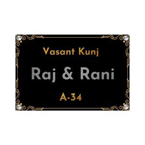 Acrylic Name Plate Grey Background 2