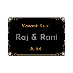 Acrylic Name Plate Grey Background 2