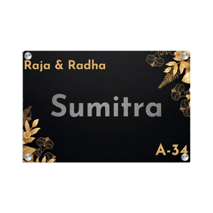 Acrylic Name Plate Grey Background 2
